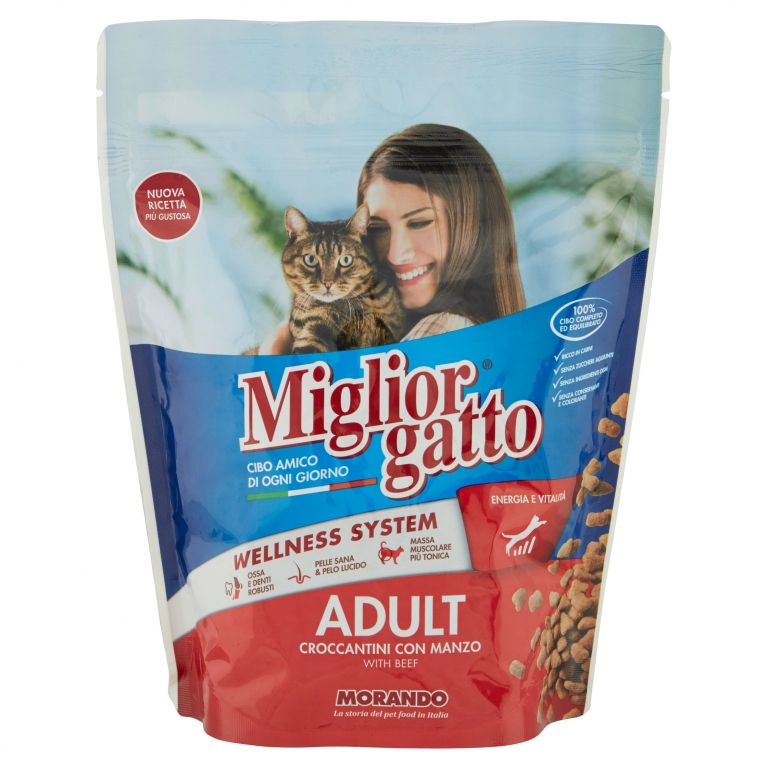 MIGLIORGATTO ADULT CROCCANTINI CON MANZO 400 G