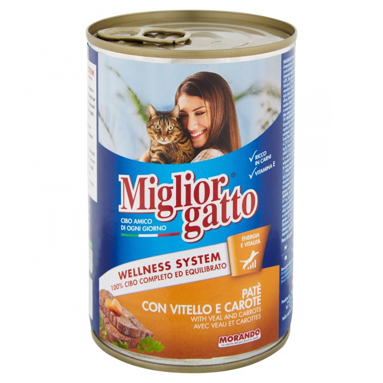 MIGLIORGATTO PATE CON VITELLO E CAROTE 400 G