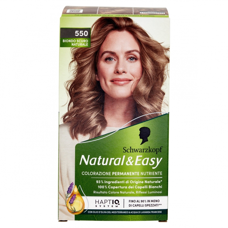 SCHWARZKOPF NATURAL&EASY BIONDI STRAORDINARI 550 BIONDO SCURO NATURALE