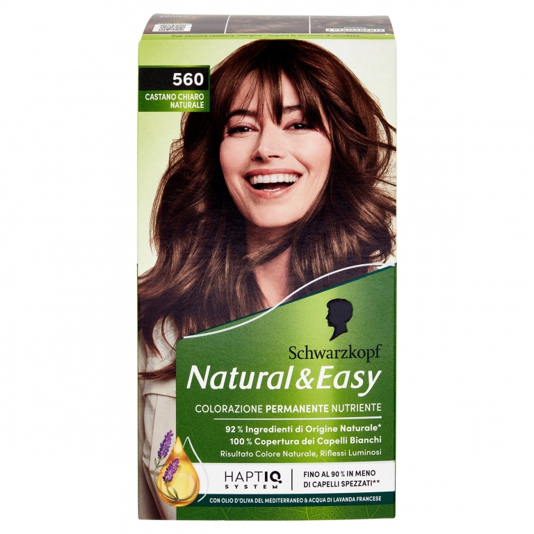 SCHWARZKOPF NATURAL&EASY 560 CASTANO CHIARO NATURALE