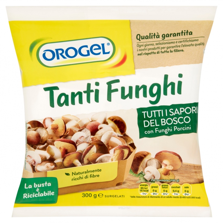 OROGEL TANTI FUNGHI CON FUNGHI PORCINI SURGELATI 300 G