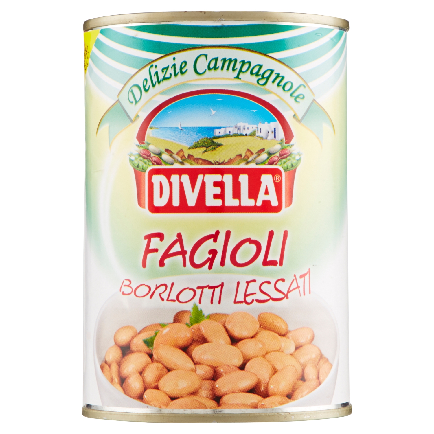 DIVELLA DELIZIE CAMPAGNOLE FAGIOLI BORLOTTI LESSATI 400 G