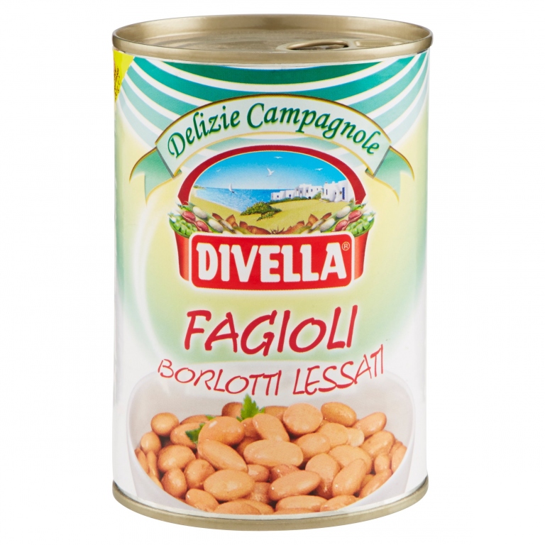 DIVELLA DELIZIE CAMPAGNOLE FAGIOLI BORLOTTI LESSATI 400 G
