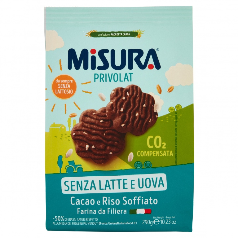 MISURA PRIVOLAT BISCOTTI CON CACAO E RISO SOFFIATO 290 G