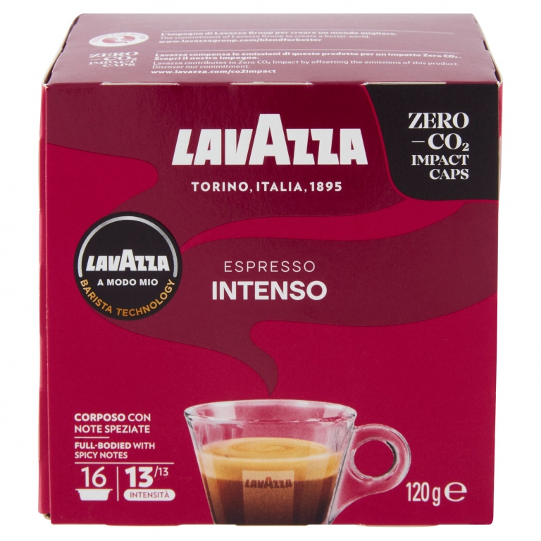 LAVAZZA A MODO MIO, INTENSO CAFFE ESPRESSO, INTENSITA 13/13 - 16 CAPSULE