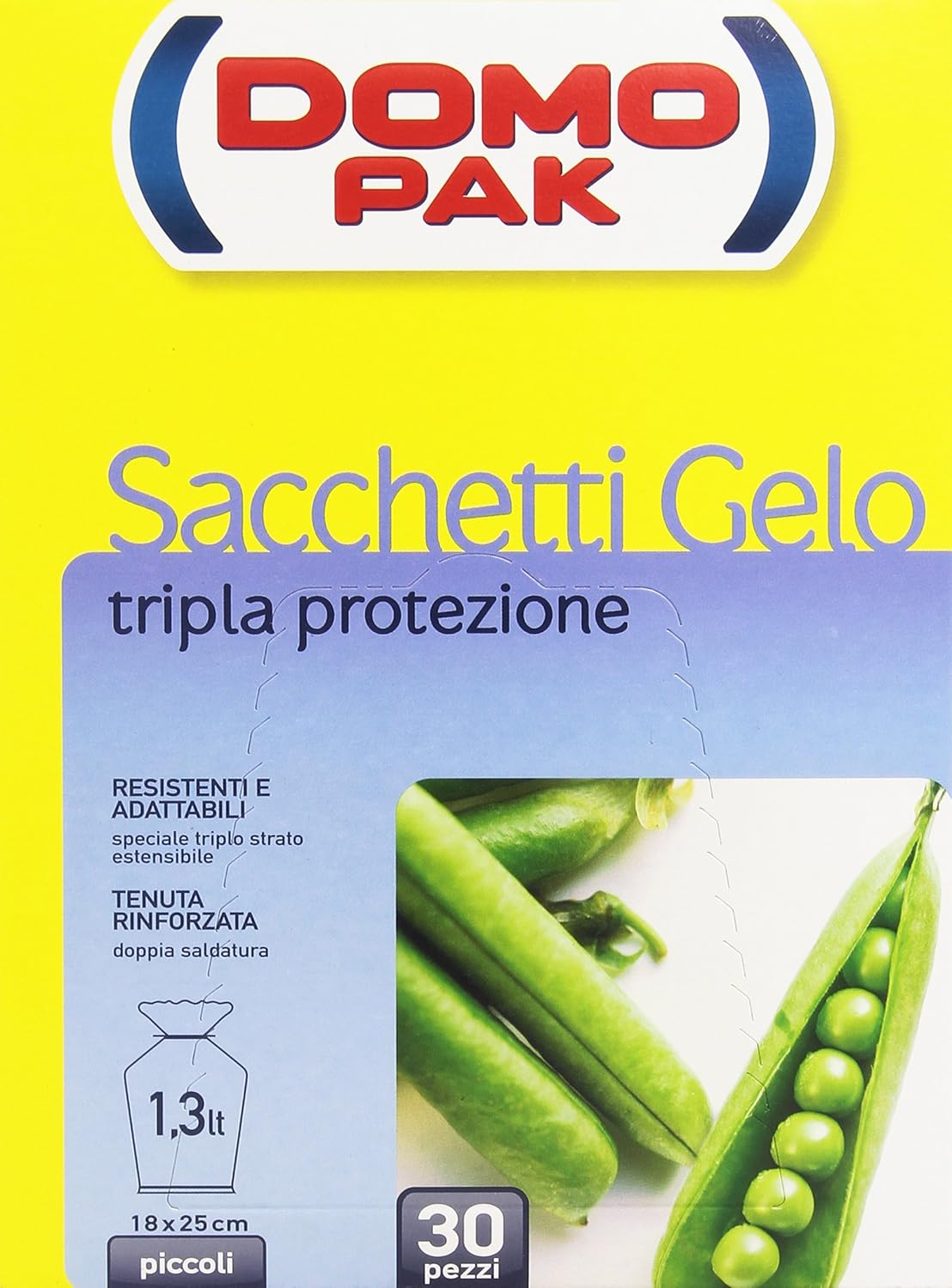 DOMOPAK SACCHETTI GELO TRIPLA PROTEZIONE PICCOLI (1,3 LT - 30 PEZZI)