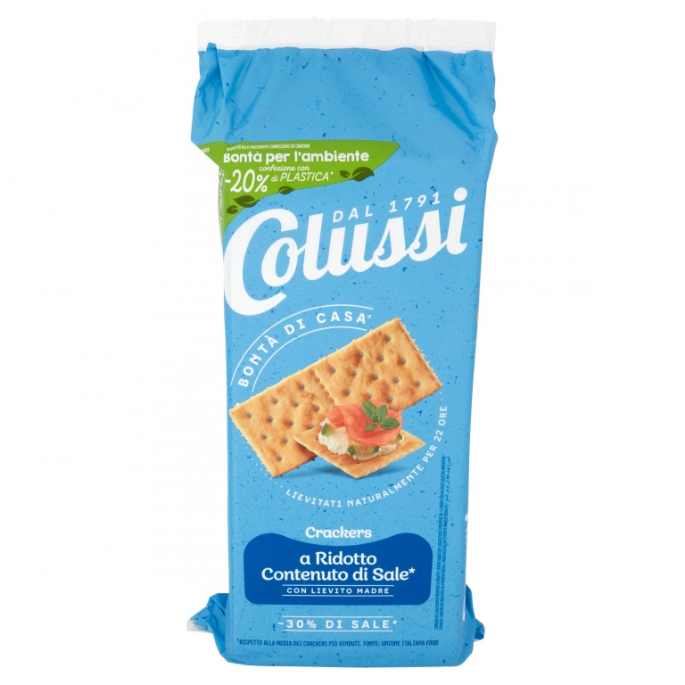 COLUSSI CRACKERS A RIDOTTO CONTENUTO DI SALE* 500 G