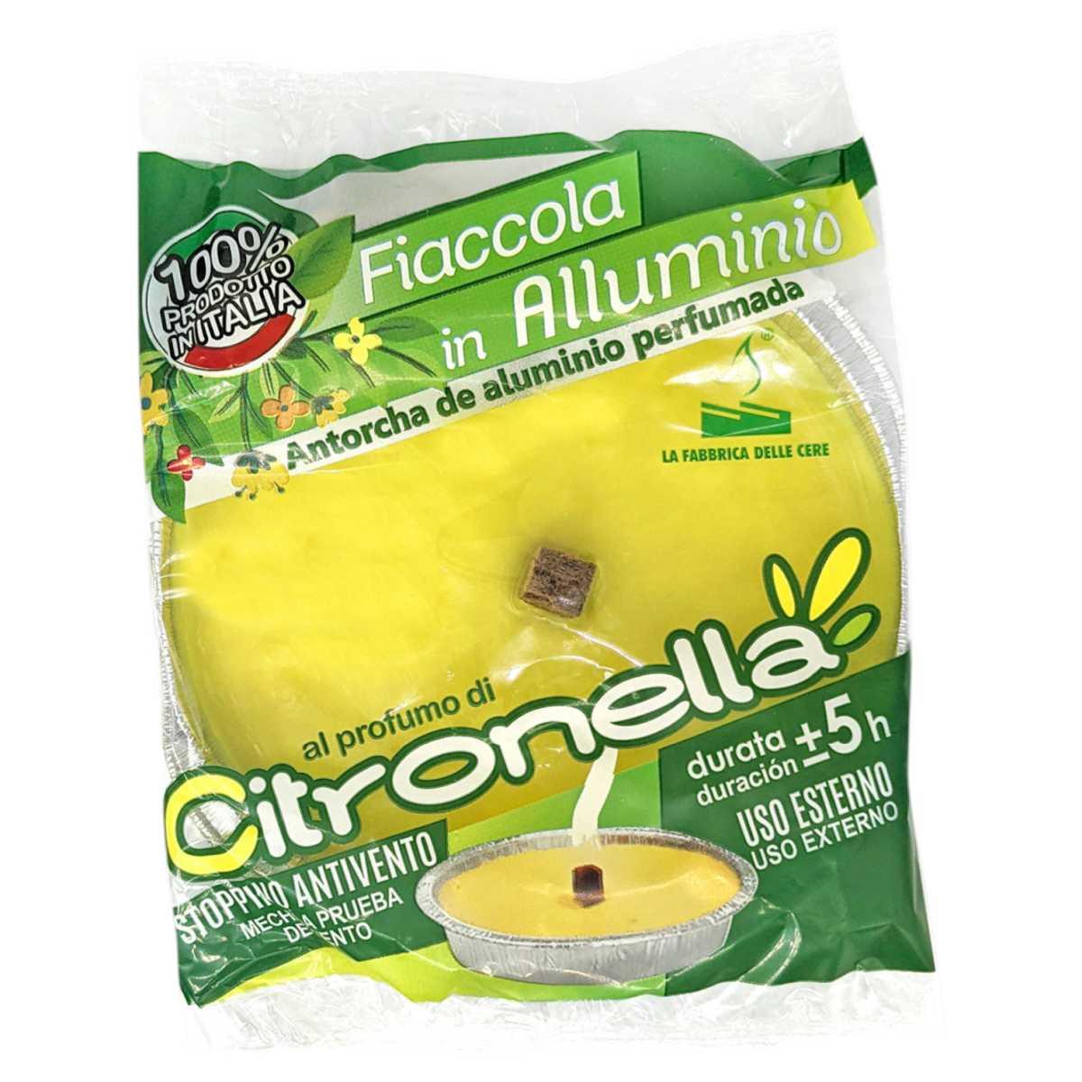 CITRONELLA FIACCOLA ALLUMINIO CM.14