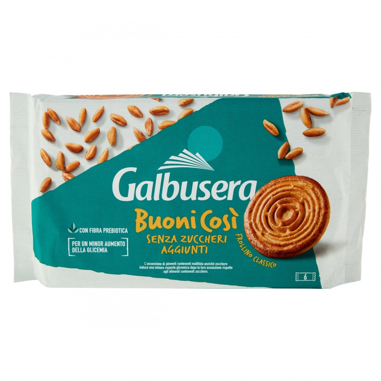 GALBUSERA BUONICOSI SENZA ZUCCHERI AGGIUNTI CON UOVA FRESCHE ITALIANE 6 X 55 G