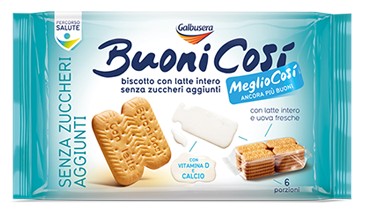 GALBUSERA BUONICOSI SENZA ZUCCHERI AGGIUNTI CON LATTE INTERO E FIBRA INTEGRALE 6 X 50 G