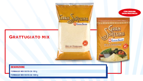 GRAN SORESINA MIX DI FORMAGGI GRATTUGIATI 100 G