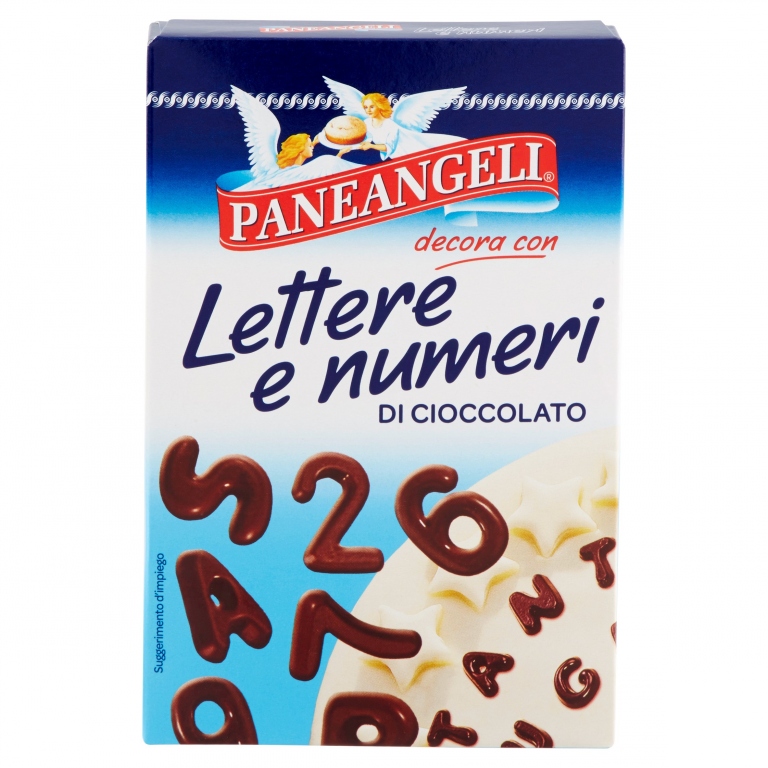 PANEANGELI DECORA CON LETTERE E NUMERI DI CIOCCOLATO 60 G