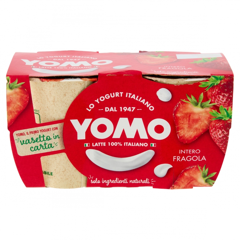 YOMO YOGURT INTERO CON FRAGOLE 2 X 125 G