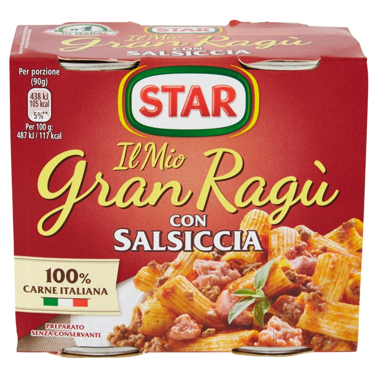 STAR IL MIO GRAN RAGU CON SALSICCIA 2 X 180 G