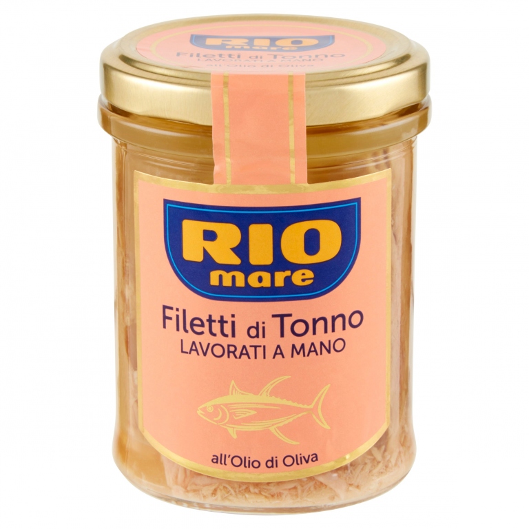RIO MARE FILETTI DI TONNO LAVORATI A MANO ALL'OLIO DI OLIVA 180 G