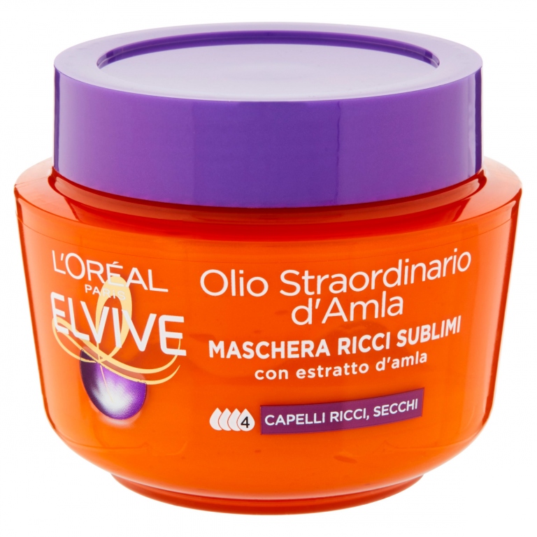 L'OREAL PARIS ELVIVE OLIO STRAORDINARIO RICCI SUBLIMI, MASCHERA IDRATANTE PER CAPELLI RICCI 300ML