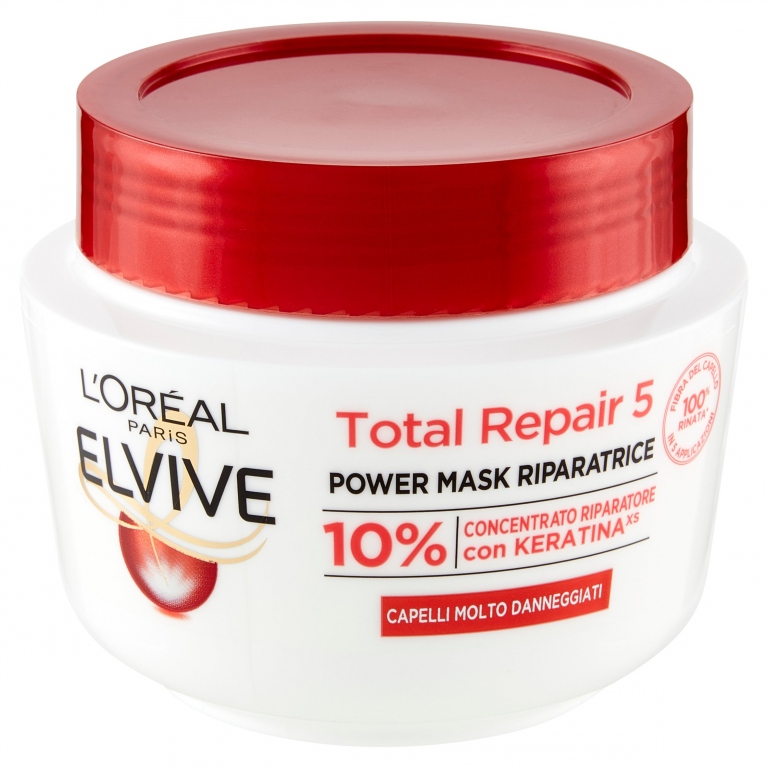 L'OREAL PARIS ELVIVE TOTAL REPAIR 5, MASCHERA RICOSTITUENTE PER CAPELLI SCIUPATI 300ML