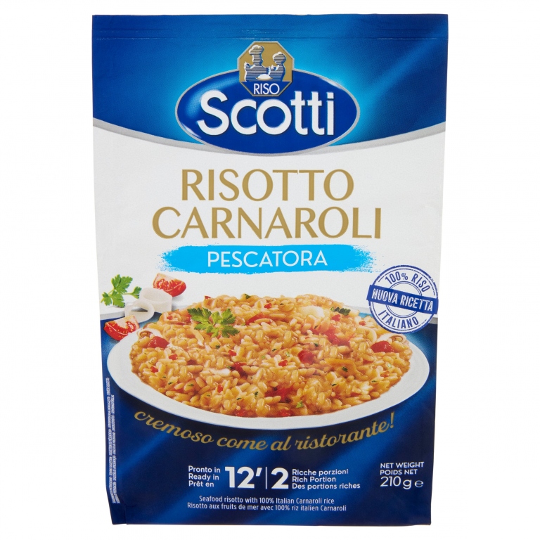 RISO SCOTTI BUONA IDEA RISOTTO FRUTTI DI MARE VONGOLE, CALAMARI E GAMBERETTI 210 G
