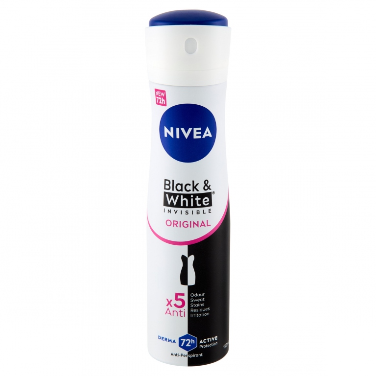 NIVEA DEODORANT ANTI-PERSPIRANT BLACK & WHITE INVISIBLE ORIGINAL 150 ML