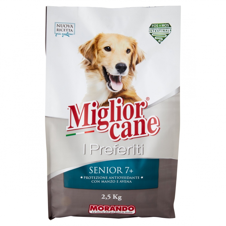 MIGLIORCANE I PREFERITI SENIOR CON MANZO E AVENA 3 KG