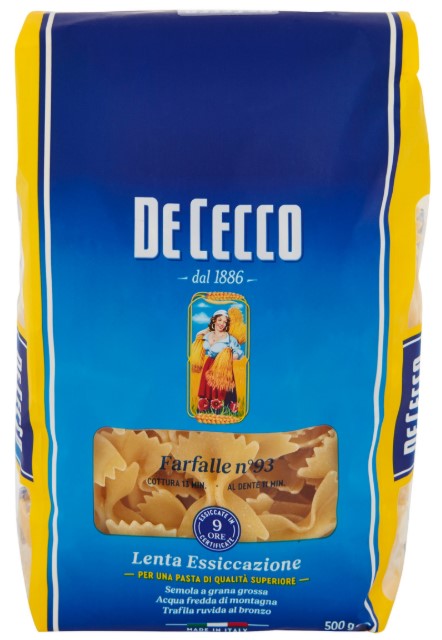 PASTA DE CECCO FARFALLE N.93 GR500                