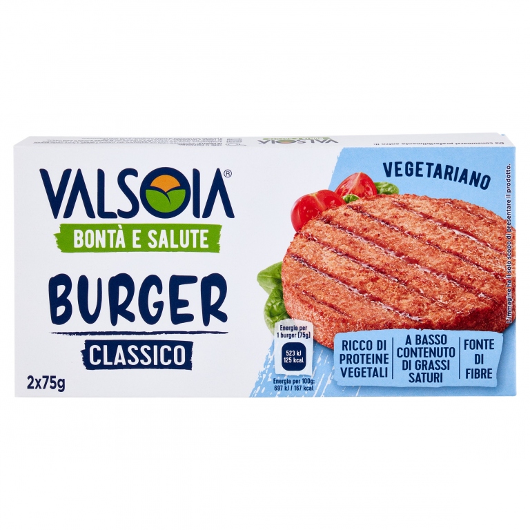 VALSOIA BONTA E SALUTE BURGER VEGETARIANI 2 BURGER SURGELATI 150 G