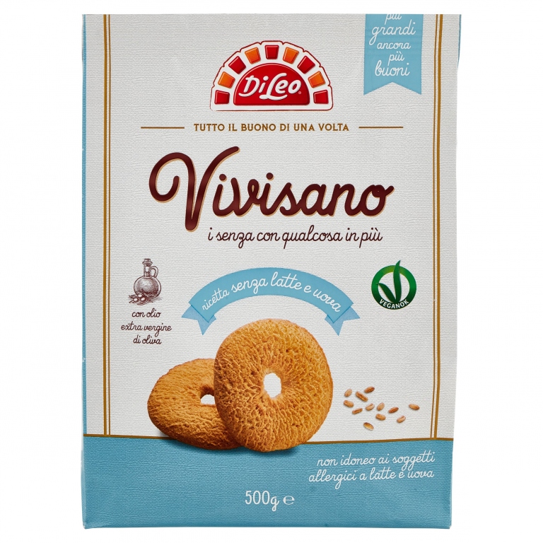 DI LEO VIVISANO VEGAN BISCOTTI SENZA LATTE E UOVA AGGIUNTI* 500 G