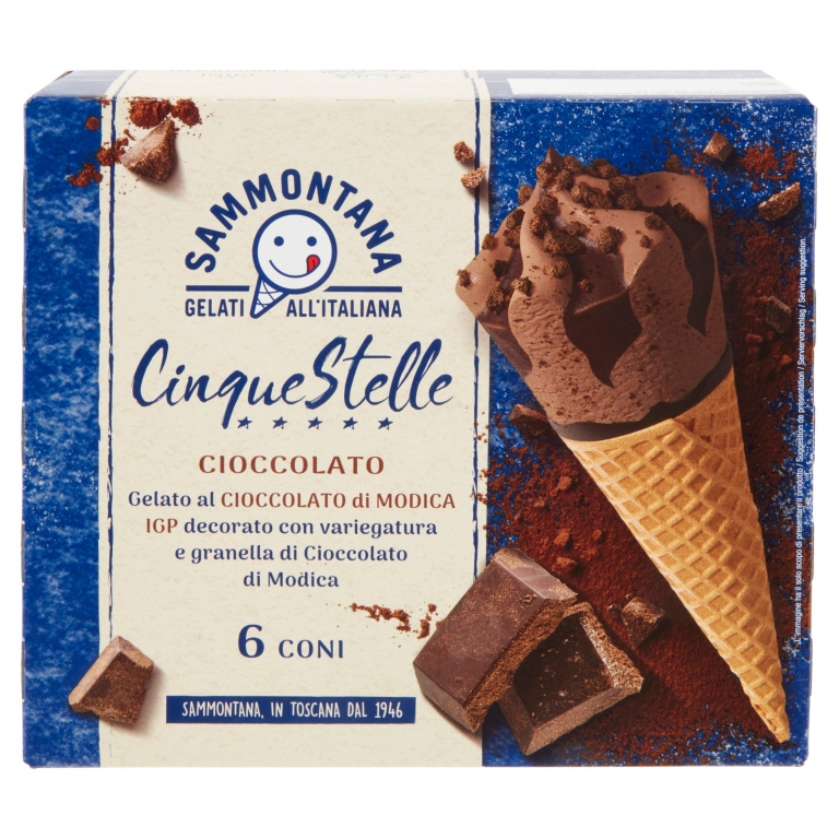 SAMMONTANA 6 CONO CINQUE STELLE CIOCCOLATO G360   