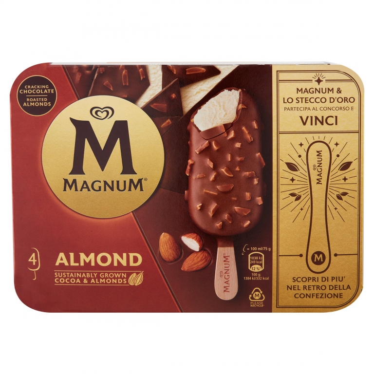 MAGNUM ALMOND MANDORLE 4 PEZZI 440 ML