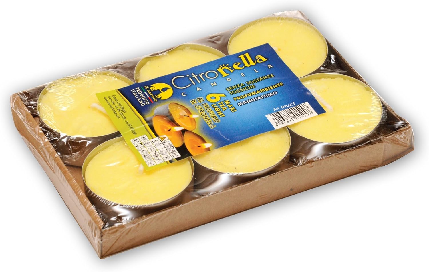 6 MAXI TEA-LIGHT ALLA CITRONELLA AF-190