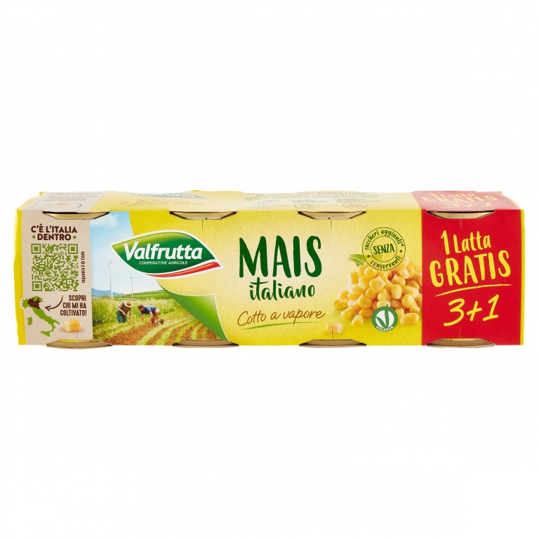 VALFRUTTA MAIS ITALIANO COTTO A VAPORE 4 X 160 G