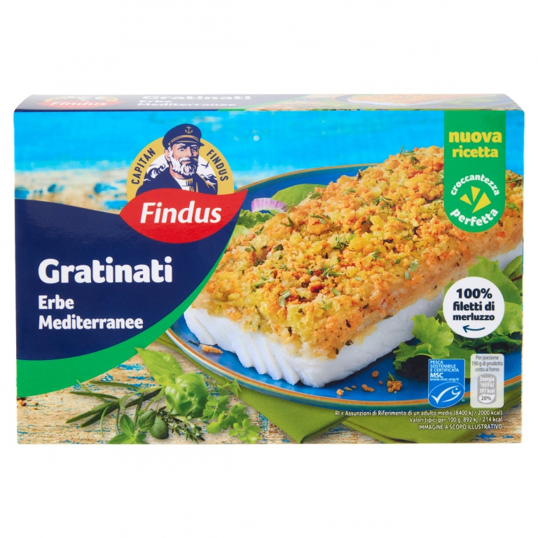 FILETTI MERLUZ/GRATIN.C/ERBE MED.FINDUS G.380