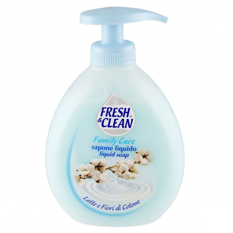 FRESH & CLEAN FAMILY CARE SAPONE LIQUIDO LATTE E FIORI DI COTONE 300 ML