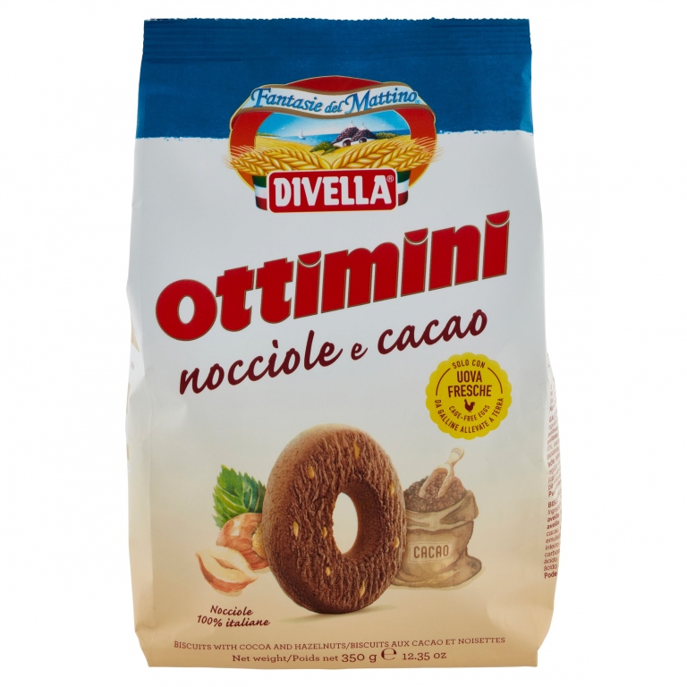 DIVELLA FANTASIE DEL MATTINO OTTIMINI BISCOTTI ALLE NOCCIOLE 350 G