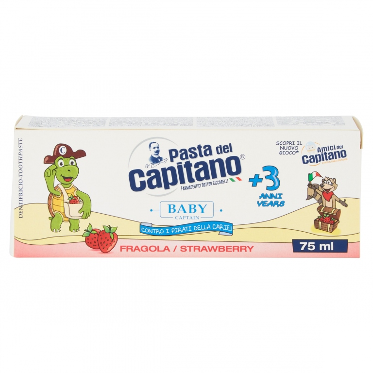 PASTA DEL CAPITANO BABY CAPTAIN DENTIFRICIO +3 ANNI FRAGOLA 75 ML
