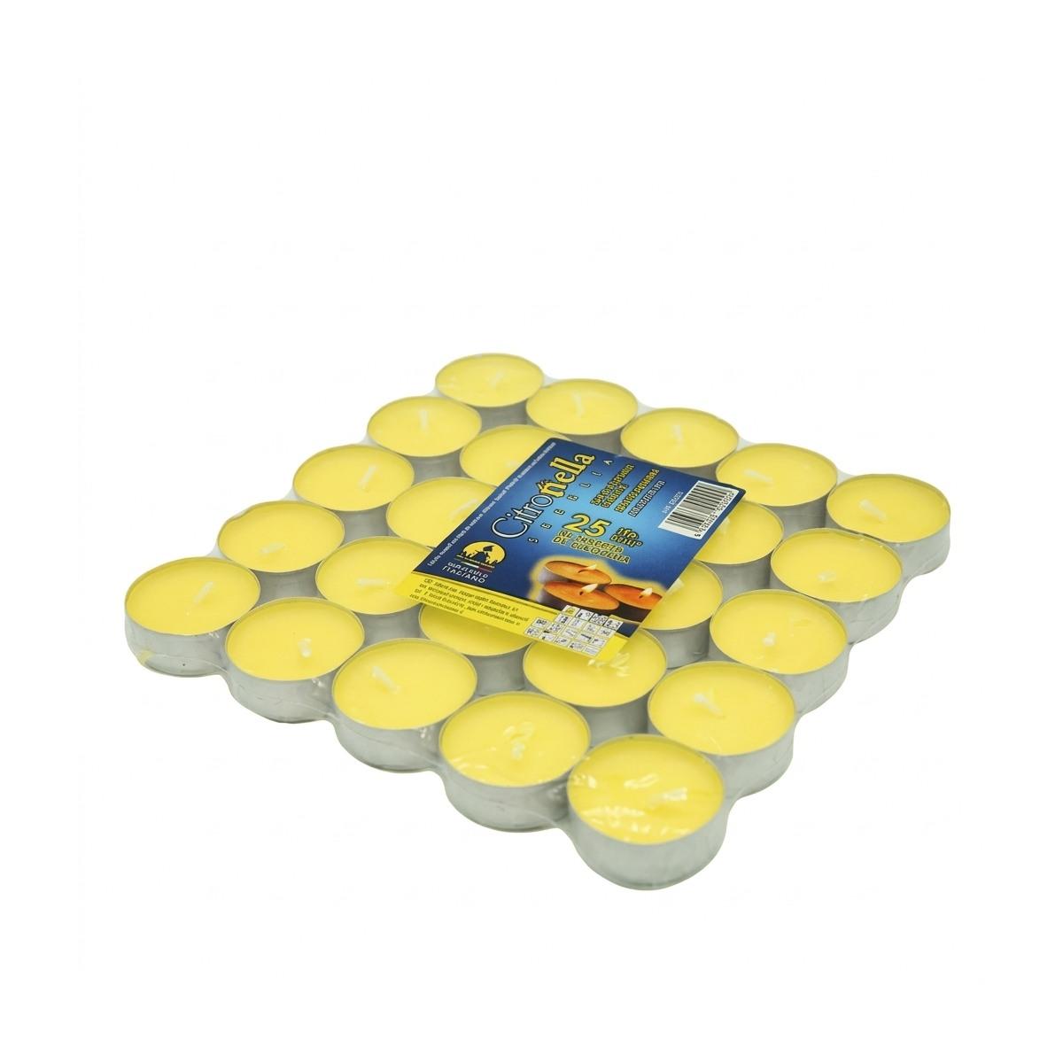 TEA LIGHT ALLA CITR.25PZ CANDELE PICCOLE DA TAVOLA