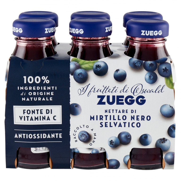 ZUEGG I FRUTTETI DI OSWALD ZUEGG MIRTILLI NERI SELVATICI 6 X 125 ML