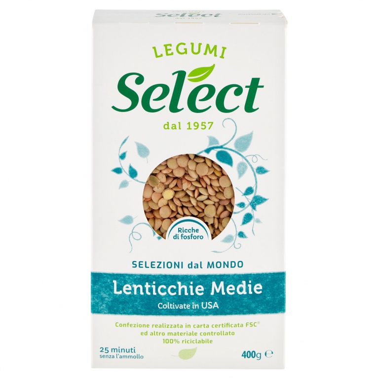 SELECT I LEGUMI LENTICCHIE MEDIE 400 G