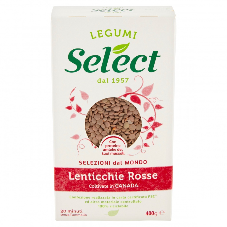 SELECT I LEGUMI LENTICCHIE ROSSE 400 G