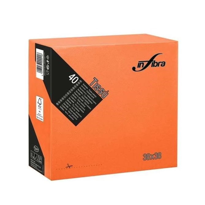 TOVAGLIOLI TISSU'ARANCIO 38X38 2V.PZ 40