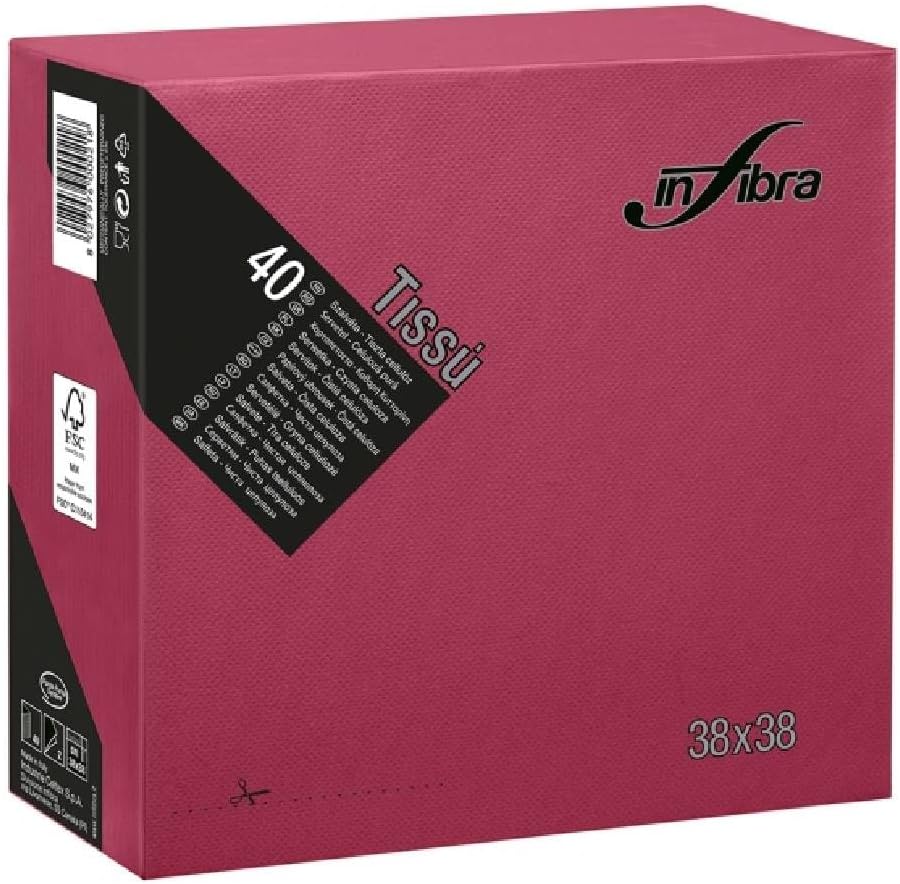 TOVAGLIOLI TISSU' BORDEAUX  38X38 2V.PZ 40