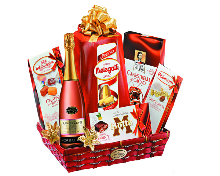 CESTO LE CADEAU MERRY CHRISTMAS X7 PZ