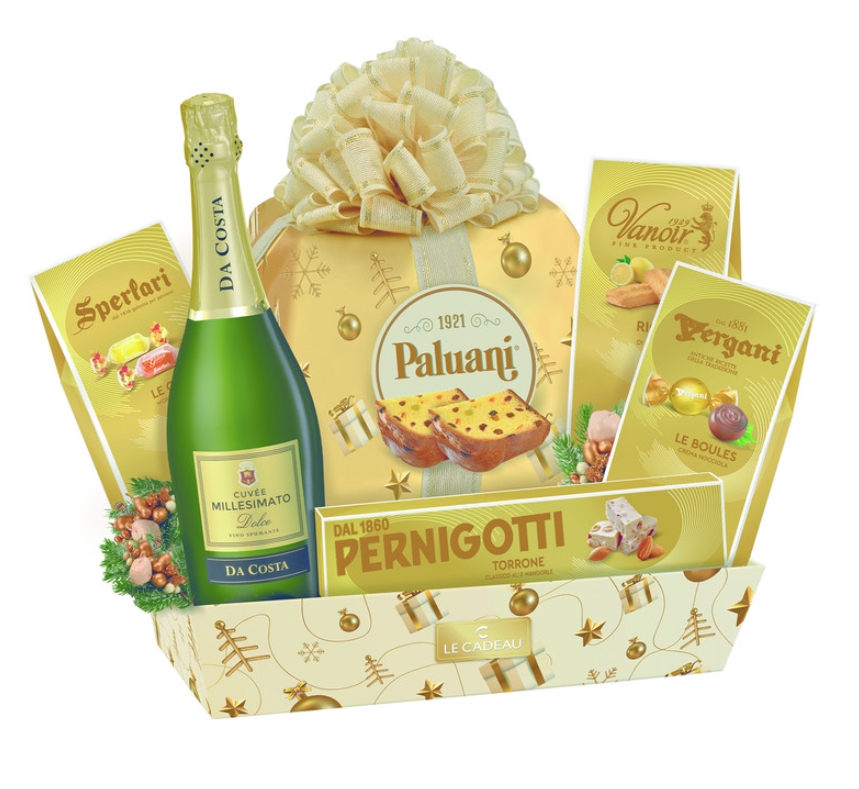 CESTO LE CADEAU MERRY CHRISTMAS X7 PZ