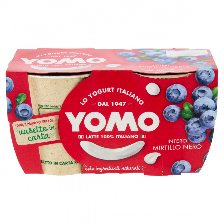 YOMO YOGURT INTERO CON MIRTILLI NERI 2 X 125 G