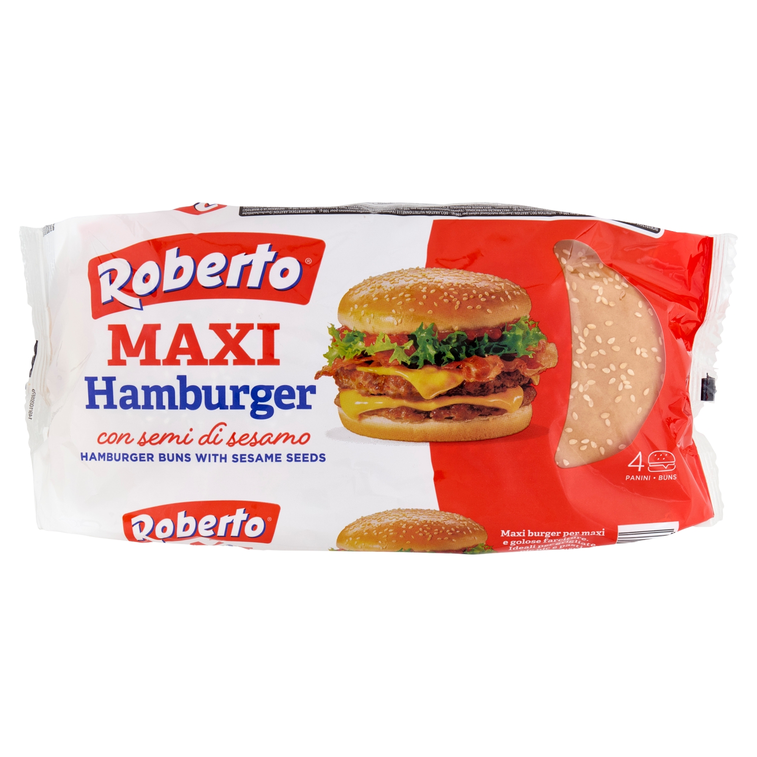 ROBERTO 4 MAXI HAMBURGER CON SESAMO GR.300             G
