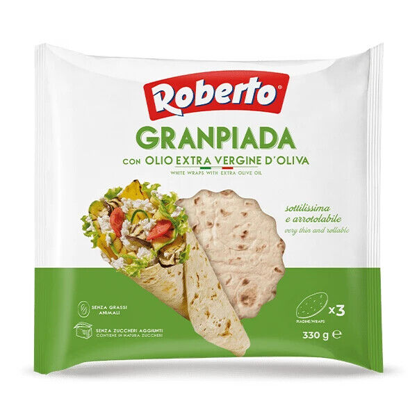 ROBERTO GRANPIADA CON OLIO EXTRAVERGINE D'OLIVA 3 PIADINE 330 G