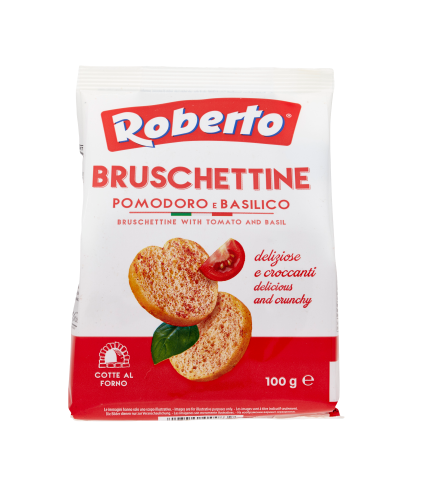 ROBERTO BRUSCHETTINE POMODORO E BASILICO 100 G
