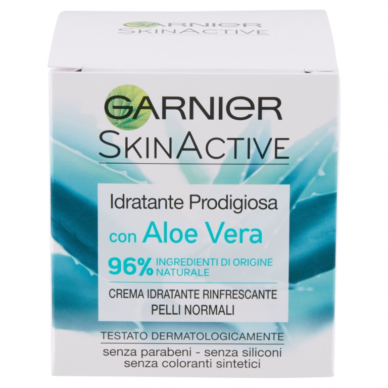 GARNIER IDRATANTE PRODIGIOSA CON ALOE VERA - CREMA VISO IDRATANTE RINFRESCANTE PELLI NORMALI - 50 ML