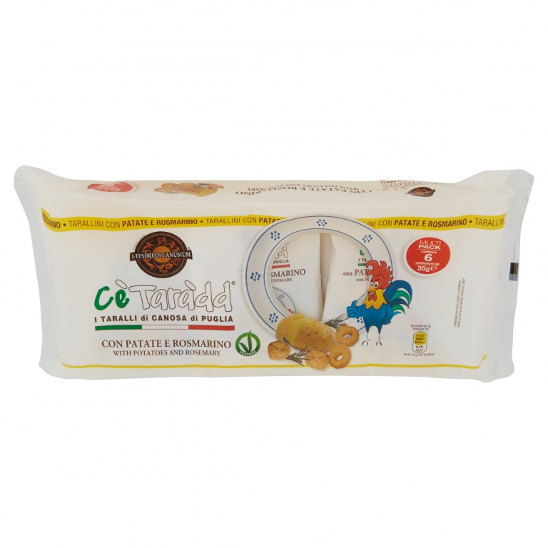 CE TARADD I TARALLI DI CANOSA DI PUGLIA CON PATATE E ROSMARINO 6 X 35 G