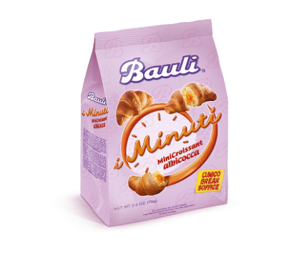 BAULI MINI CROISSANT EXTRA GOLOSI ALBICOCCA 75 G